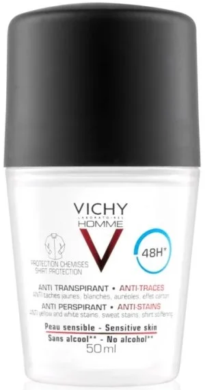 Vichy Homme 48h antiperspirant proti bielym a žltým škvrnám pre mužov