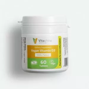 Vegetology Vitashine vitamín D3 v tabletách 1000 iu 60 tabliet