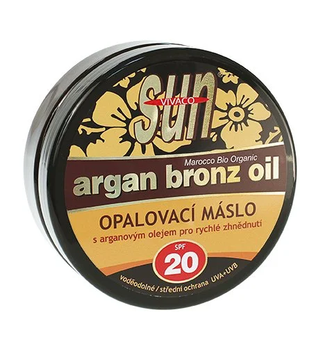 SUN Argan Bronz Oil opaľovacie maslo s bio arganovým olejom SPF 20 200 ml