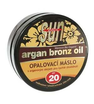 Vivaco SUN Argan Bronz Oil opaľovacie maslo s bio arganovým olejom SPF 20