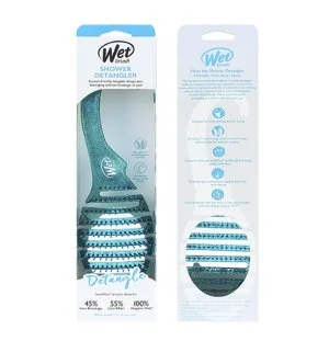 Wet Brush Shower Detangler kefa na vlasy Teal Glitter