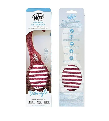 Shower Detangler kefa na vlasy Pink Glitter