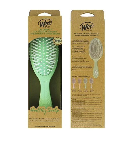 Go Green Treatment & Shine Brush kefa na vlasy Tea Tree
