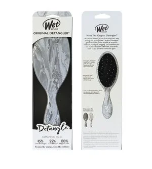 Wet Brush Original Detangler Metallic Marble kefa na vlasy Silver