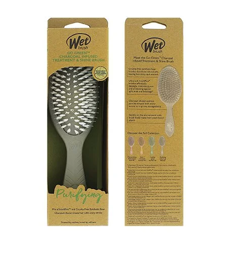 Go Green Treatment & Shine Brush kefa na vlasy Charcoal