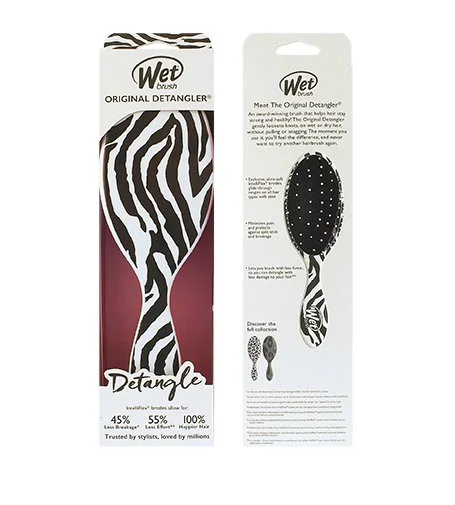 Original Detangler Safari kefa na vlasy Zebra