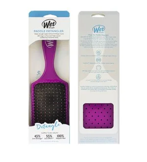 Wet Brush Paddle Detangler kefa na vlasy Purple