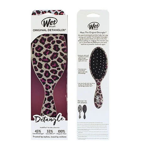 Original Detangler Safari kefa na vlasy Pink Leopard