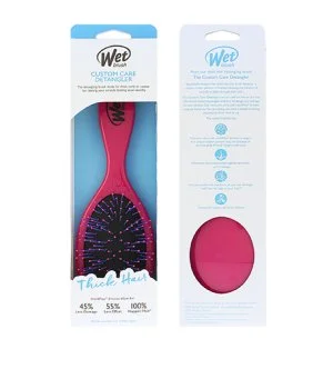 Wet Brush Custom Care Thick Hair Detangler kefa na vlasy Pink