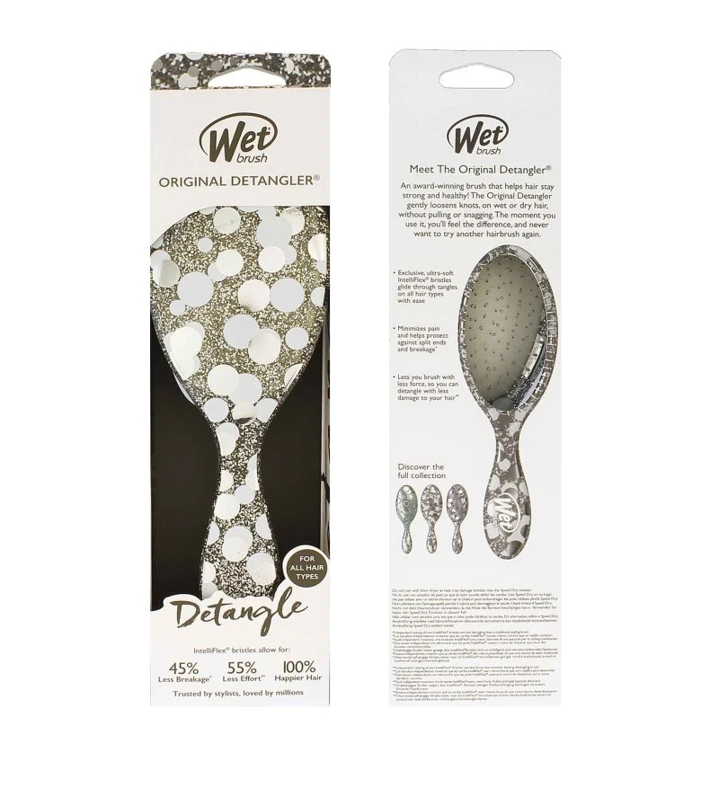 Original Detangler Groovy Disco kefa na vlasy Silver