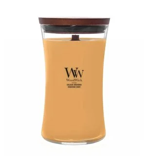 WoodWick Golden Bourbon vonná sviečka s dreveným knôtom 609,5 g
