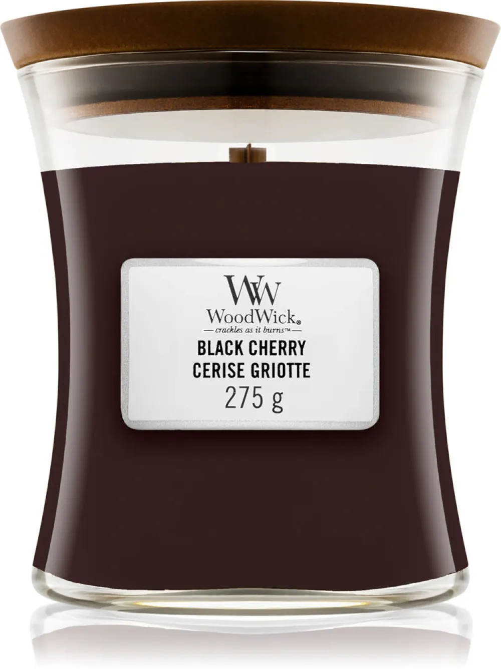 Black Cherry vonná sviečka s dreveným knôtom 275 g