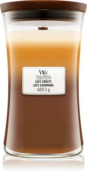 WoodWick Café Sweets vonná sviečka s dreveným knôtom 609,5 g