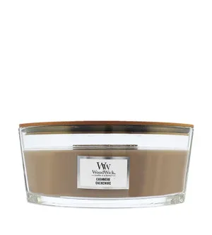 WoodWick Cashmere vonná sviečka s dreveným knôtom 453,6 g