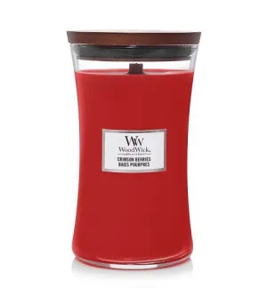 WoodWick Crimson Berries vonná sviečka s dreveným knôtom 609,5 g