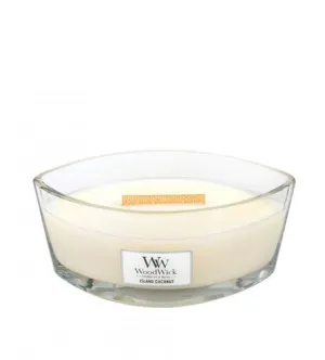 WoodWick Island Coconut vonná sviečka s dreveným knôtom 453,6 g