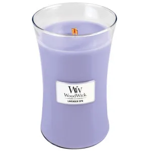 WoodWick Lavender Spa vonná sviečka s dreveným knôtom 609,5 g