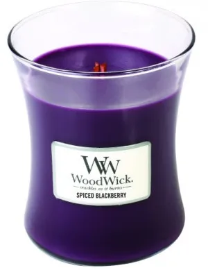 WoodWick Spiced Blackberry vonná sviečka s dreveným knôtom pre ženy