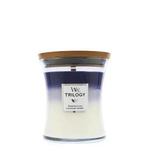 WoodWick Trilogy Evening Luxe vonná sviečka s dreveným knôtom 275 g
