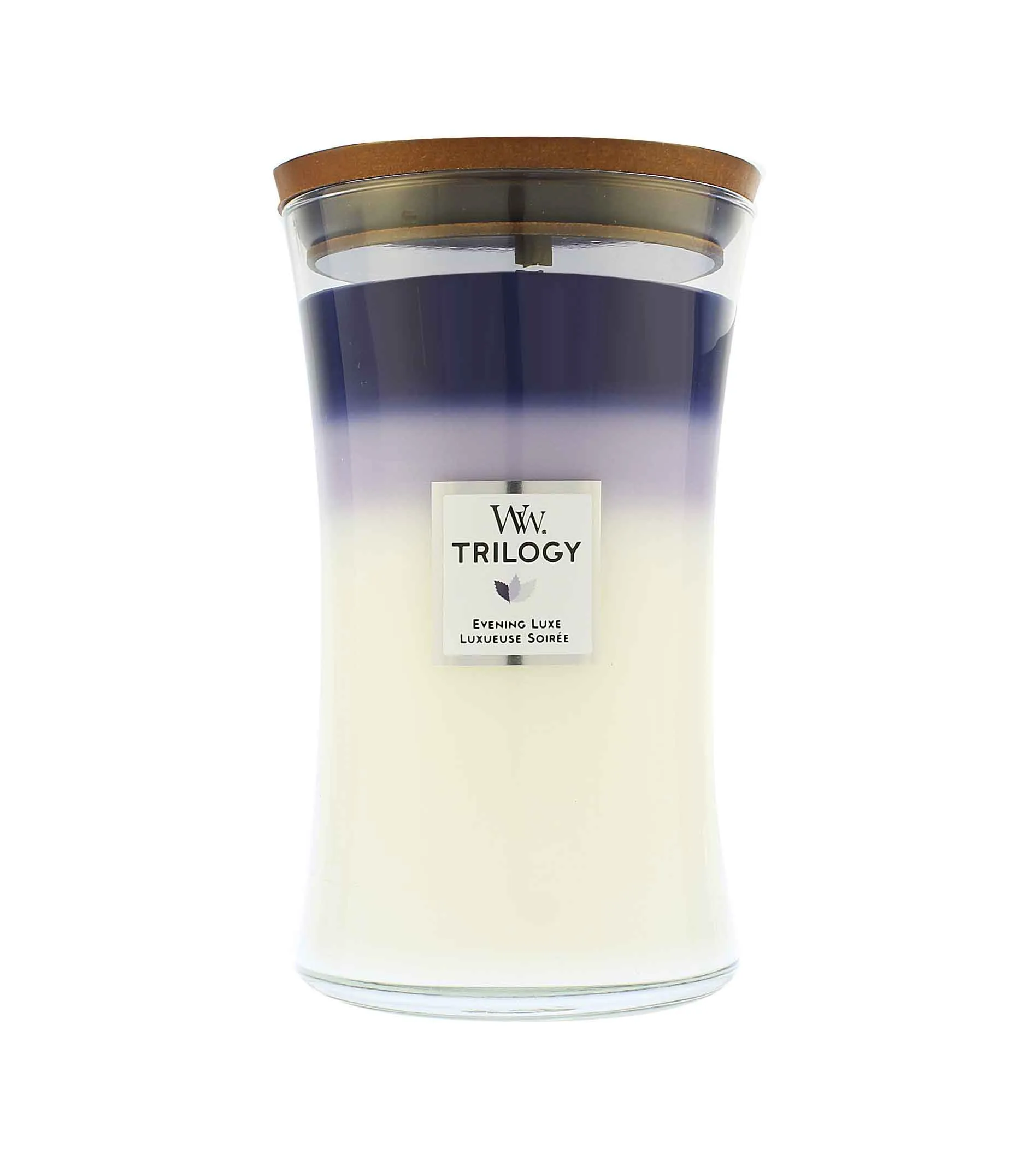 WoodWick Trilogy Evening Luxe vonná sviečka s dreveným knôtom 609 g