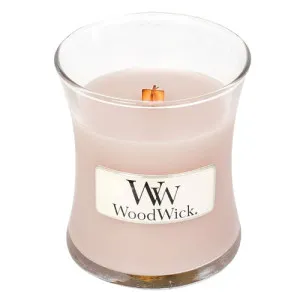 WoodWick Vanilla & Sea Salt vonná sviečka s dreveným knôtom pre ženy