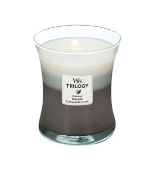 WoodWick Warm Woods vonná sviečka s dreveným knôtom 275 g