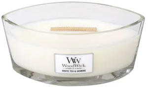 WoodWick White Tea & Jasmine vonná sviečka s dreveným knôtom 453,6 g