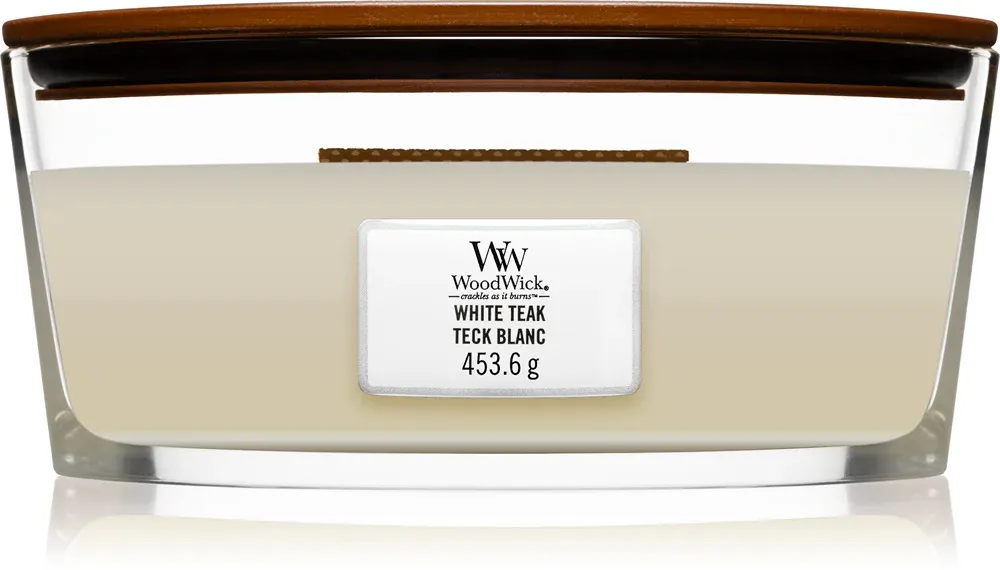 White Teak vonná sviečka s dreveným knôtom 453,6 g