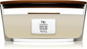 WoodWick White Teak vonná sviečka s dreveným knôtom 453,6 g