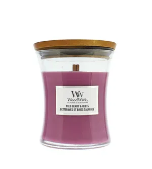 WoodWick Wild Berry & Beets vonná sviečka s dreveným knôtom pre mužov