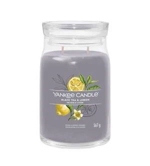 Yankee Candle Black Tea & Lemon signature sviečka veľká 567 g