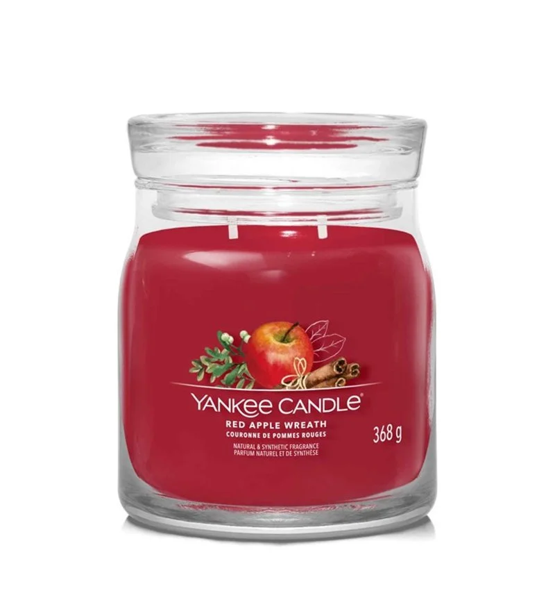 Red Apple Wreath signature sviečka stredná 368 g