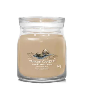 Yankee Candle Amber & Sandalwood signature sviečka stredná 368 g