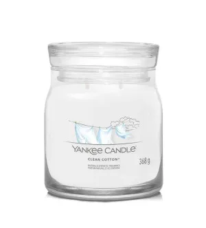 Yankee Candle Clean Cotton signature sviečka stredná 368 g