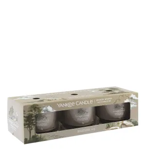 Yankee Candle Seaside Woods votívna sviečka v skle 3 x 37 g