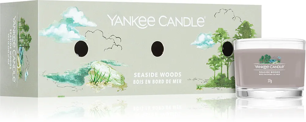 Seaside Woods votívna sviečka v skle 3 x 37 g 3x37 g