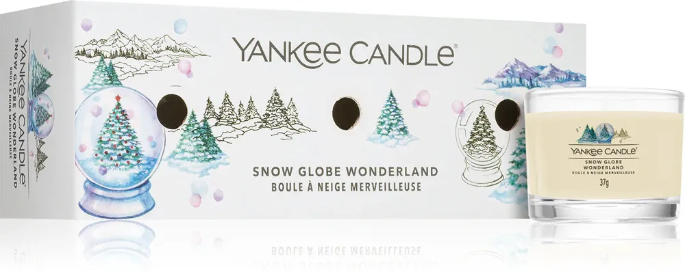 Snow Globe Wonderland votívna sviečka v skle 3 x 37 g 3x37 g