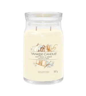 Yankee Candle Soft Wool & Amber signature sviečka veľká 567 g