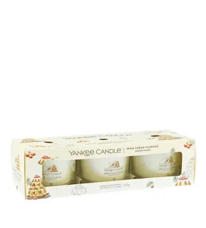 Yankee Candle Spun Sugar Flurries votívna sviečka v skle 3 x 37 g