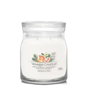 Yankee Candle White Spruce & Grapefruit signature sviečka stredná 368 g