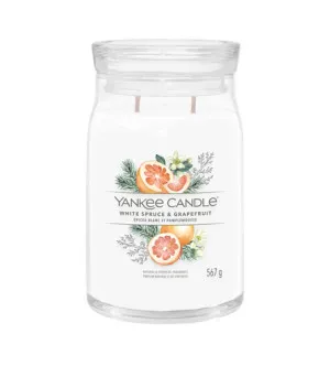 Yankee Candle White Spruce & Grapefruit signature sviečka veľká 567 g