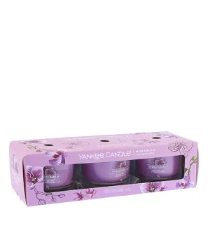 Yankee Candle Wild Orchid votívna sviečka v skle 3 x 37 g
