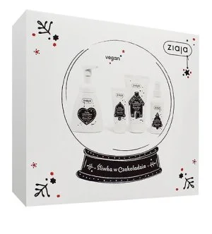 Ziaja Choco Plum darčeková sada sprchový gél 160 ml + umývacia pena 250 ml + krém na ruky 50 ml + telový sprej