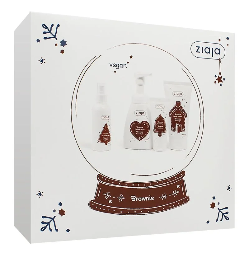 Brownie darčeková sada sprchový gél 160 ml + umývacia pena 250 ml + krém na ruky 50 ml + telový sprej