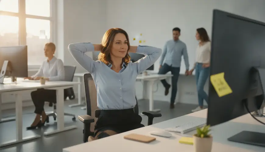 Cvičenie vsediac pri stole zvládnete aj počas porady