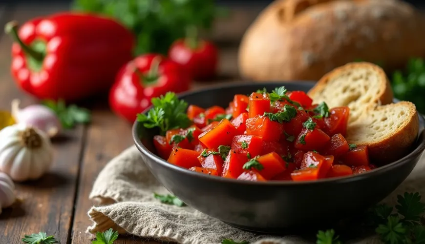 Šalát z pečených paprík a paradajok pre dokonalé letné osvieženie
