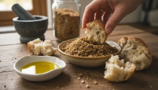 Dukkah je chrumkavá egyptská zmes na namáčanie chleba v oleji