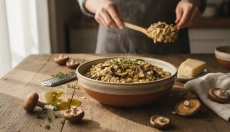 Slané ovsené oatto s hubami ako zdravá alternatíva rizota