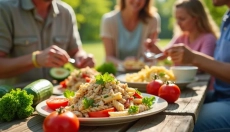 Zdravý cestovinový šalát s tuniakom prináša skvelú kombináciu chutí a výživy