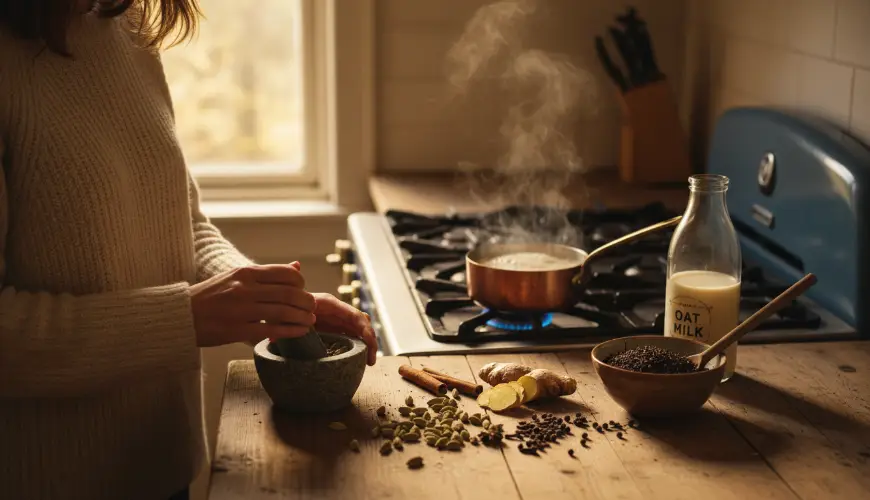 Uvarte si masala chai od základu s čerstvým korením